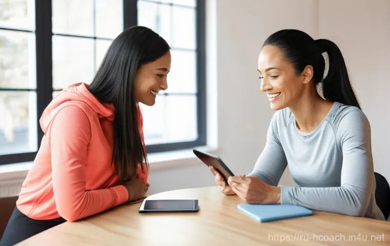 건강코칭과 운동 처방의 연계성 - **Image Prompt 1: The Frustrated Routine**
    A young adult (20s-30s, ambiguous gender), looking vi...