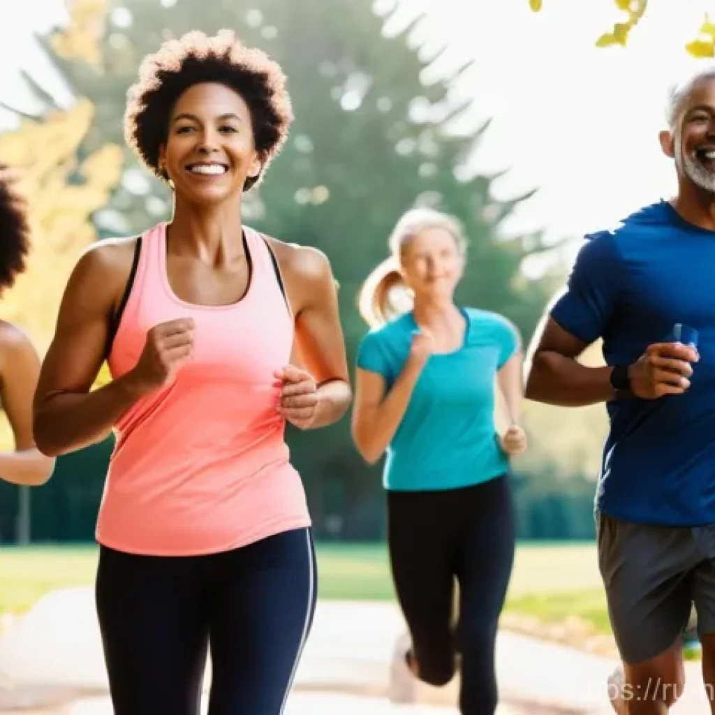 건강코칭 전문가로 시작하는 법 - **Prompt:** A vibrant, high-resolution photograph capturing a diverse group of adults (men and women...