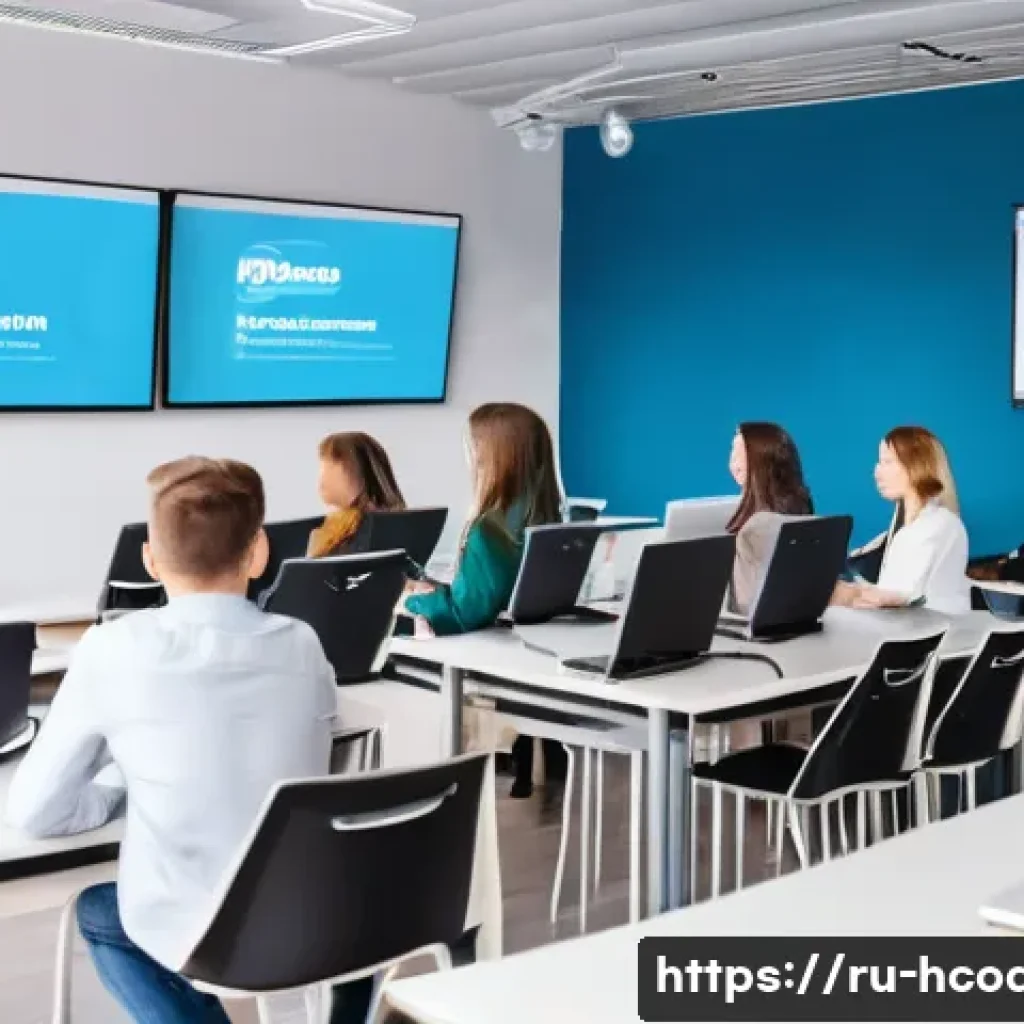 건강코칭 자격 취득 방법 - A modern classroom setting in Russia with adult students attending a health coaching certification c...