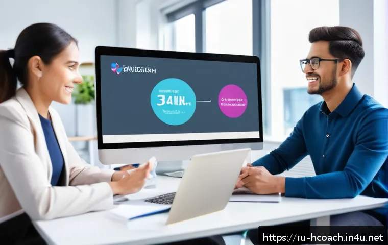 건강코칭 직업군의 다양한 경로 - A professional health coach conducting an interactive online certification course, featuring a diver...